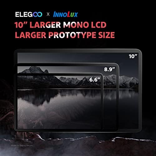 Elegoo Saturn 2 MSLA 3D печатач amd Elegoo 10 inches 8k Монохроматски LCD компатибилен со Сатурн 2 и Сатурн 8K смола 3Д печатач