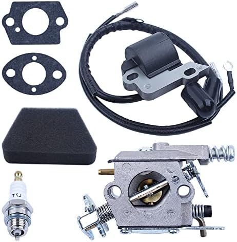 Комплет за калем за палење ZKQLZOQI Carburetor For For Partner 350 351 370 371 420 за Walbro 33-29 Carb, Carburetor, Coil на палење,