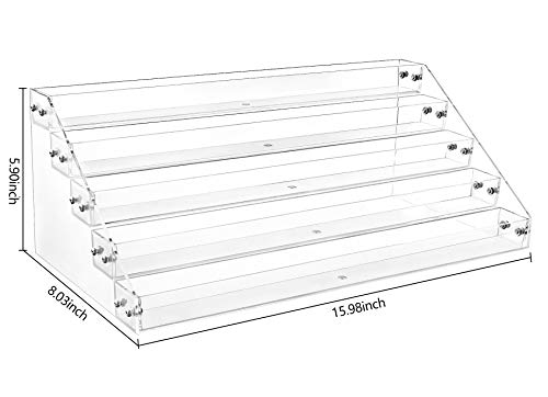 Hblife Јасно Лак Организатор 5 Ниво Акрилик Дисплеј Решетката Држи до 60 Шишиња