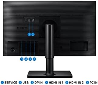 SAMSUNG FT45 Серија 24-Инчен FHD 1080p Компјутерски Монитор, 75Hz, IPS Панел, HDMI, DisplayPort, USB Центар, Вградени Звучници, Висина