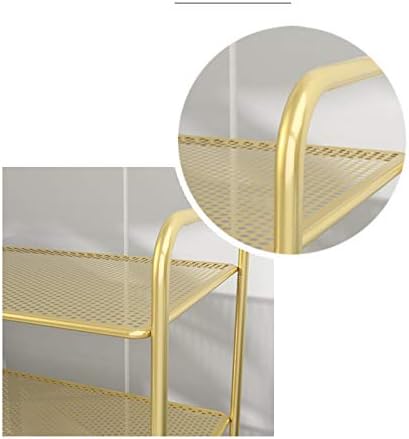 Luckxuan Shae Rack 2-Tier Metal Shae Schoot за дневна соба влезна ходник и повеќенаменска полица за складирање на кулакови