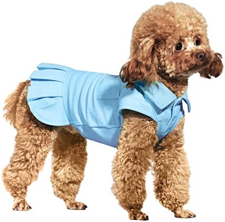 Фустани за кучиња на Топкинс, фустани за кученце за мали кучиња, костум за кучиња од санки со плетени полите погодни за пролет, лето,