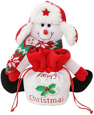 1 ПАРЧИЊА Божиќна Торба За Влечење Подарок Торба За Кукли Торба За Влечење Торба За Шеќер Торба За Ужина Дедо Мраз Снешко Мечка Божиќни Божиќни Украси Божиќна Плете