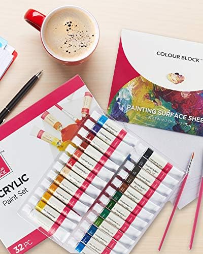 Пакет за патувања во боја 84PC - Моливчиња за боење, акрилни бои и четки за бои за почетници и патување