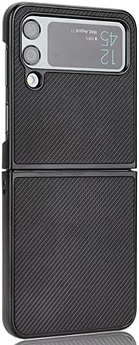 Случаи за флип на паметни телефони компатибилни со Samsung Galaxy Z Flip 3 Case, Galaxy Z Flip3 5G кутија, ултра-тенки кожни шок-заштитни заштитни куќишта, PC+PU Flip Folio Folio Case Case Case Case Case