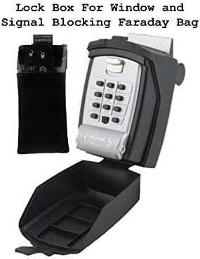 Keyguard Pro виси за заклучување кутија и торба за фарада - Комбинација на копче за преносно копче за копче за да висат на прозорците за автомобили
