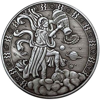 Besportble 6pcs персонализирана хороскоп хороскоп астроологија монета злато медалјон хороскопски комеморативни монети колекција уметност