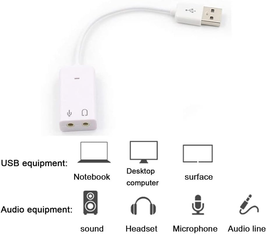 Надворешен USB Звучна Картичка 3D Виртуелен 7.1 Канал Аудио Звук Картичка Адаптер Приклучок &засилувач; Игра за Компјутер Десктоп Лаптоп Лаптоп Deft Дизајн