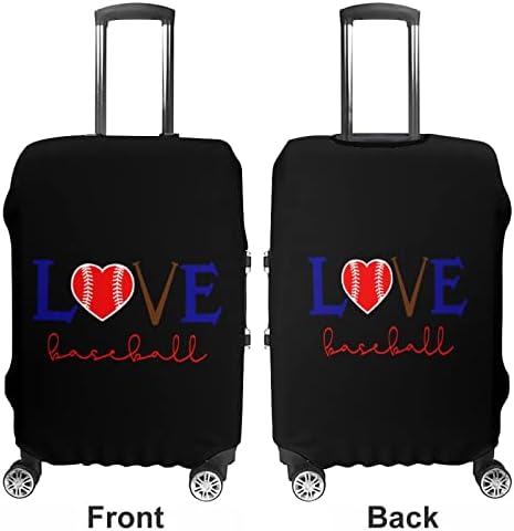 Loveубовта за бејзбол багаж покритие смешен патнички куфер заштитник за багаж за багаж