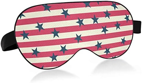 Starвездени ленти од jhkku Американска маска за спиење на знаме за мажи, жени затемнување на окото, мека лесна удобна маска за очи со прилагодлива лента за велкро, блоки?