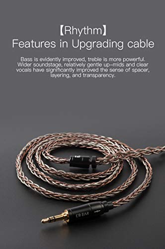 Kbear Rhyme TFZ IEM одвојлив кабел 8 јадро надграден бакар-силвер хибриден кабел за замена на слушалките за HD414 HD650 HD600 TIN AUDIO T2 T2 PRO T3 T5 Westone TFZ Kinera Shozy Simgot Simgot