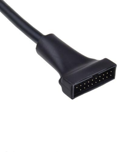 TOPTEKITS 10x црн 19 пински USB 3.0 женски до 9 пински USB 2.0 машки конвертор на адаптер за матични плочи