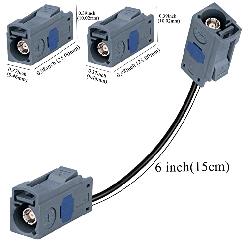 Tuolnk 2 пакет 6 инчи телематика антена продолжение fakra g сив кабел за радио/алармни системи fakra g женски коаксијален кабел RG174