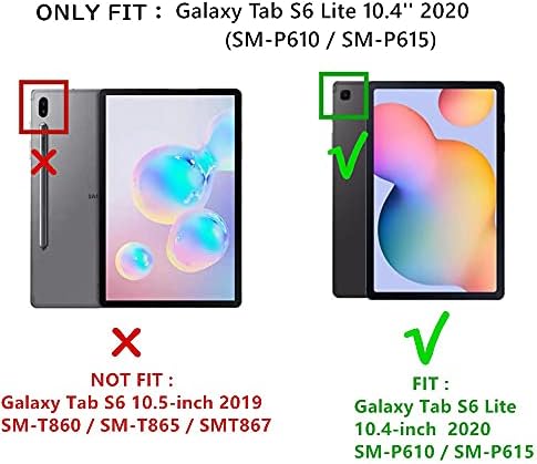 Случај за тастатура на тастатурата Henghui Touch за Galaxy Tab S6 Lite 10.4 инчи 2022/2020 Модел SM-P610/P613/P615/P619 Случај со тастатура