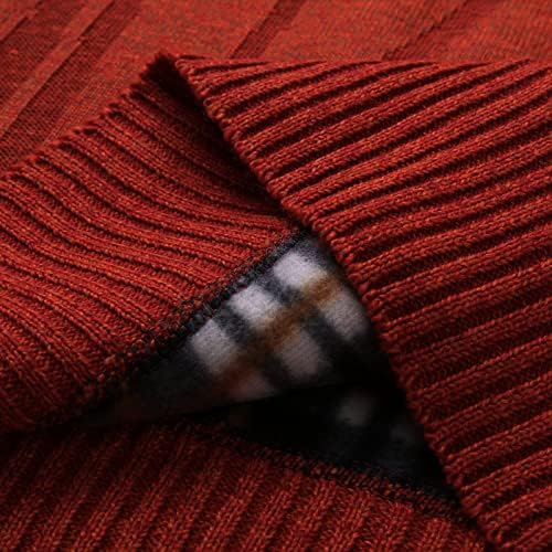 БЕУУ Џемпер Пуловер За Мажи, Зимска Пролет Половина Патент Стојат Јака Дното Плетени Топло Повик Тенок Одговара Џемпери