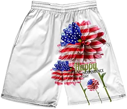 Проширете ги шорцевите за капење за капење мажи во САД, знамето на знамето кул летни атлетски плитки, плус големина патриотски боксерски