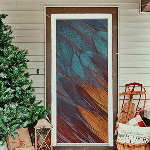 ENEVOTX врата роденденски украс убава фазална пердувска врата на вратата на вратата издржлива ткаенина просторија декор со повеќе големина заштитник