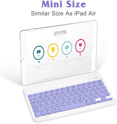 Ultra -Slim Bluetooth тастатура за полнење на Archos Oxygen 68XL и сите Bluetooth овозможени iPads, iPhone, Android таблети, паметни телефони,