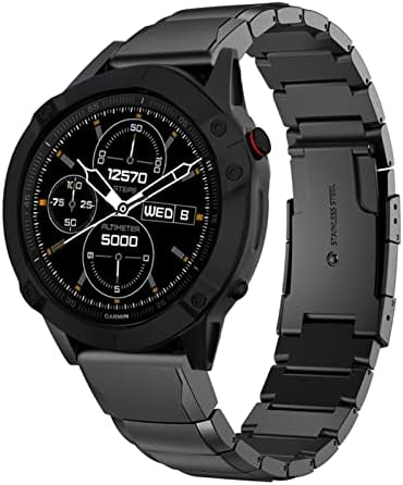 Gxfcuk Лента За Часовници За Garmin Феникс 7 7X 7S 6 6X Pro 5 5XPlus 3HR Брзо Ослободување Од Нерѓосувачки Челик Часовник Easyfit