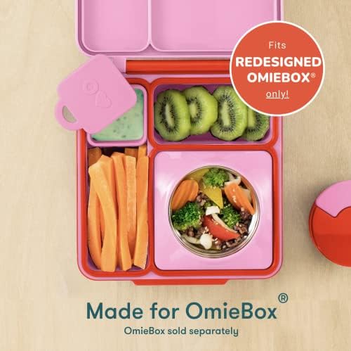 Omiebox Bento Box For Kids + Omiebox Leakproof Dips контејнери за одење, сад за облекување салата