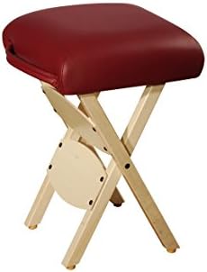 Господар табели за масажа лесна дрвена пригодна столче за масажа, бургундски