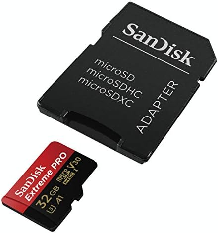 Sandisk Extreme PRO Microsdhc Мемориска Картичка Плус Sd Адаптер До 100 MB/s, Класа 10, U3, V30, A1-32GB SDSQXCG-032G