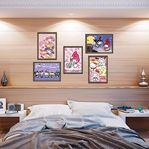 Постери за постери на Артбиз Каваи, 11,5 х 16,5 wallидни уметности отпечатоци двострана, симпатична аниме постери декор за тинејџерски девојки спална соба