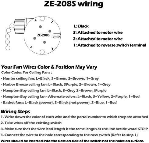 Зинг Уво ЗЕ-208с Прекинувач За Влечење Синџир, 3 Прекинувач За Контрола На Брзината Компатибилен Со Вентилатори На Таванот На Ловецот, Светилки И Ѕидни Светла