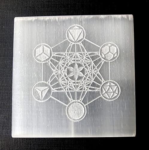 Crystalmiracle Natural Selenite полнење Reiki Plate Crystal Healing Feng Shui Gemstone Подарок за подароци Медитација велнес рачно изработен