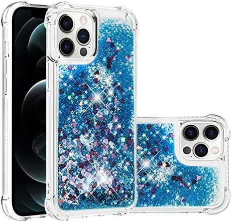 Телефонски куќиште на капакот на капакот, компатибилен со iPhone 12 Pro Max Case компатибилен со женски девојки girly sparkle течен луксуз