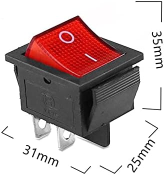 Axti KCD4 Rocker Switch Onf-Off 2 Позиција 4 пинови/6 пина Електрична опрема со прекинувач за прекинувач за прекинувач на светло