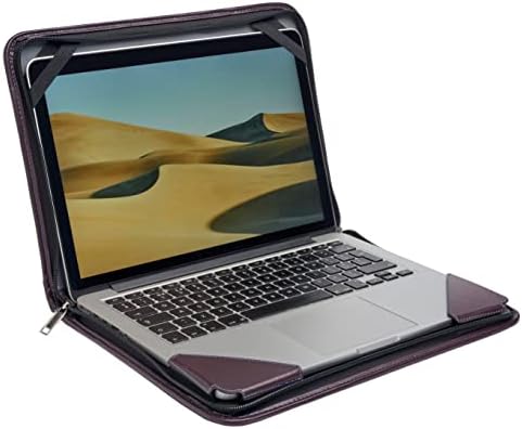 Бронел Виолетова Кожа Лаптоп Месинџер Случај - Компатибилен Со Леново 300е Chromebook 11.6