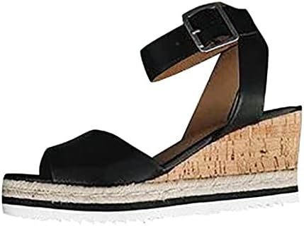 Аиху женски сандали платформа Платформа за жени летни трендовски клин -потпетици сандали римски жени удобни водоотпорни чевли