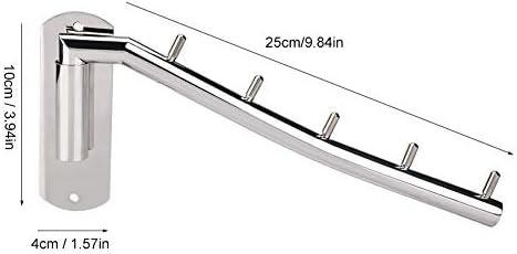Закачалка За Облека Поставена на ѕид Нерѓосувачки Челик Со Вртлива Рака Организатор На Облека Решетка За Сушење Прибор За Домаќинство Додатоци За Дома
