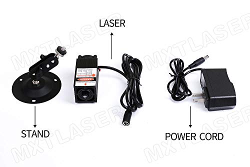 Mxtlaser High Power 520nm Зелена линија ласерска диода модул со вентилатор за ладење за сечење облека/сечење на дрво/механичко позиционирање, 33x33x65mm
