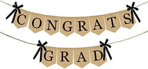 Burlap Честитки Банер За Дипломирање На Дипломирање-Не Е ПОТРЕБНО САМ / Рустикален Знак За Гроздобер Украси За Дипломирање За Забава На Колеџ И Материјали За Забави за