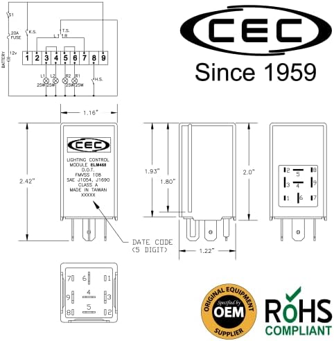 ЦИК Индустрии ЕЛМ468, 12.8 V, 162W, 9-Терминален Модул За Осветлување ЗА Светилки Со Блескаво Светло