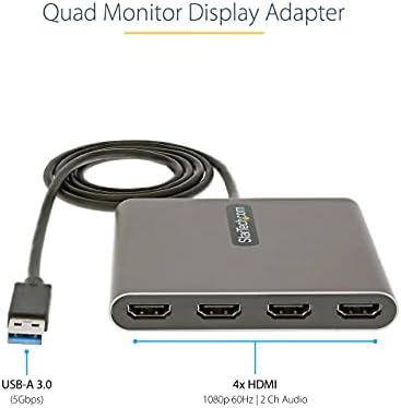 Startech.com USB C до 4 HDMI адаптер и .com USB 3.0 до 4x HDMI адаптер