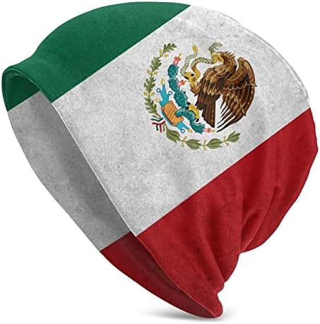 Знаме На Мексико На Ѕид Бини Шапка Плетена Шапка Зимски Топла Хеџинг Капа За Машки Женски Топла, Мека &засилувач; Растеглива Дневна Хемо Шапка