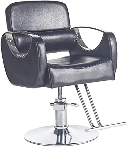 Qlazo Swivel Barber Salon Styling, бербер стол, стол за стилисти за коса, стол за лифт 45-55cm, опрема за хидрауличен салон, погодна за бербер/убавина/спа
