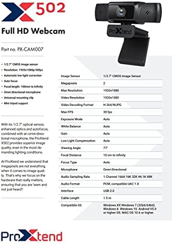 Proxtend X502 Full HD веб-камера PX-CAM007