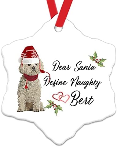Персонализирани Дедо -капа куче Божиќни украси Француски булдог Смешен Божиќ висин декор драг Дедо Мраз дефинирајте непослушен божиќен
