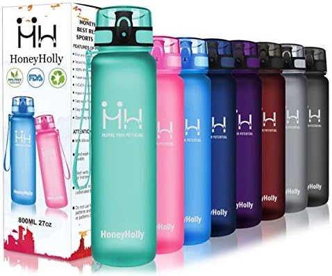 Шише со вода Honeyholly со временски маркер 1L протек на проток БПА без употреба на еднократно пластично шишиња со вода со шишиња