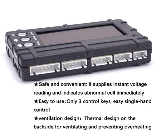 Youngrc RC 3IN1 Дигитална липо батерија за проверка на батеријата Балансирач за балансирање за складирање и тестер за напон на мерачот