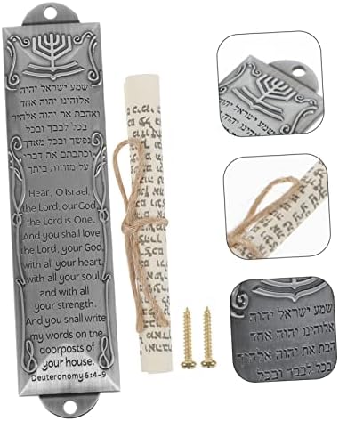 Холибана 4 парчиња религиозни свети закачалки за свиток за украсување на ретро декор мезуза на вратата рамка од влезната врата мезузах