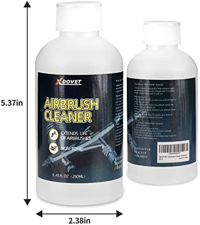Чистач за воздушна четка XDovet, 250ml/8,45 -унца шише шише - раствор за чистење брзо дејство, брзо отстранете ја акрилната боја базирана