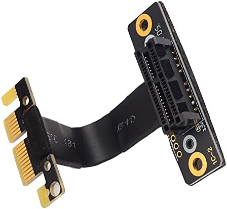 Конектори PCIE 3.0 X1 до X1 продолжен кабел PCI -E 8G/BPS Двојна вертикална 90 степени десен агол PCI Express 1x Riser картичка лента