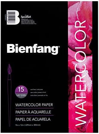 Биенфанг Акварел хартија подлога, 9 од 12-инчи