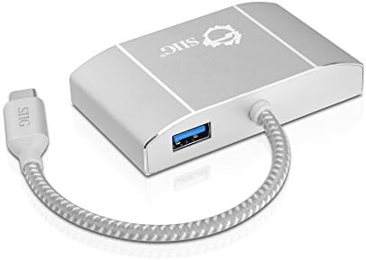 Siig USB C Hub со PD полнење, 3 USB 3.0 порти и порта за испорака на електрична енергија за HP, Chromebook, MacBook и повеќе