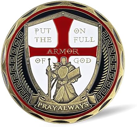 Оклоп на Бога монета Најт Темплар Црвен крст Религиозен предизвик монета